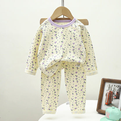 Cloud Cotton Short Sleeves Sleepwear Summer Kids Pajama Set Skin Friendly Fabric