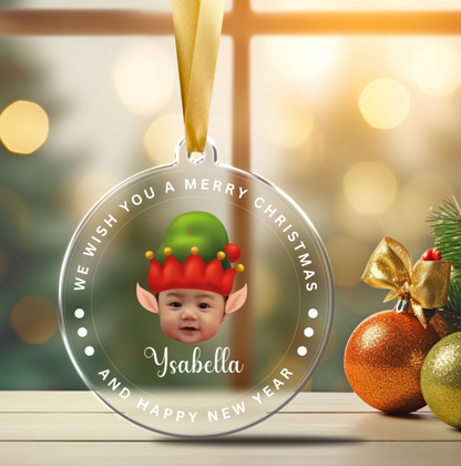 Personalized Acrylic Christmas Ornament Photo Upload