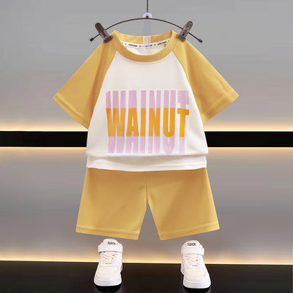 0-4 yrs old Baby Kids short sleeve set Terno for boy girl T-shirt with shorts summer wear