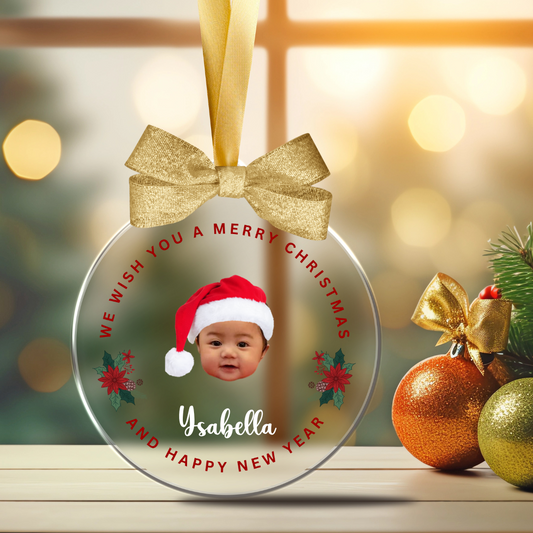 Personalized Acrylic Christmas Ornament Photo Upload