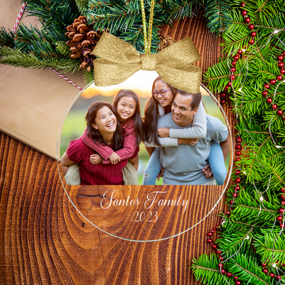 Personalized Acrylic Christmas Ornament (Family Picture Ornament)