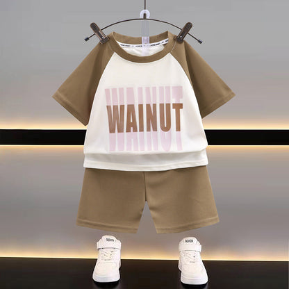 0-4 yrs old Baby Kids short sleeve set Terno for boy girl T-shirt with shorts summer wear