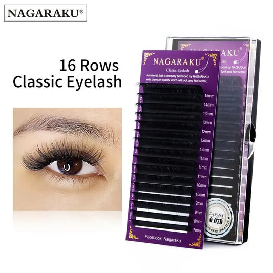 NAGARAKU Premium Faux Mink Individual Eyelash Extension Supplies Lashes Natural Soft Mink Eyelash Makeup Classical Eyelashes