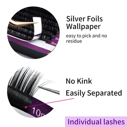 NAGARAKU Premium Faux Mink Individual Eyelash Extension Supplies Lashes Natural Soft Mink Eyelash Makeup Classical Eyelashes